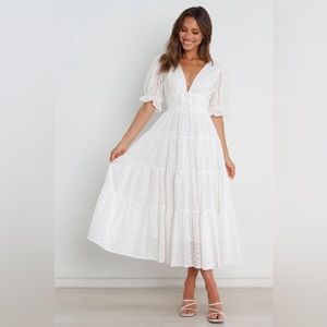 NWT Petal and Pup White Louisa Dress - Feminine and Stunning!